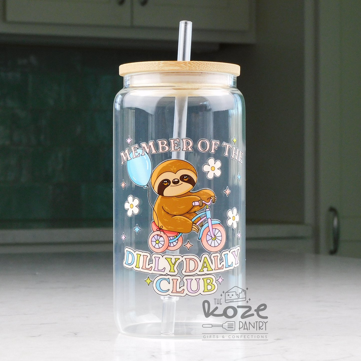 Dilly Dally Club 16 oz Glass Can