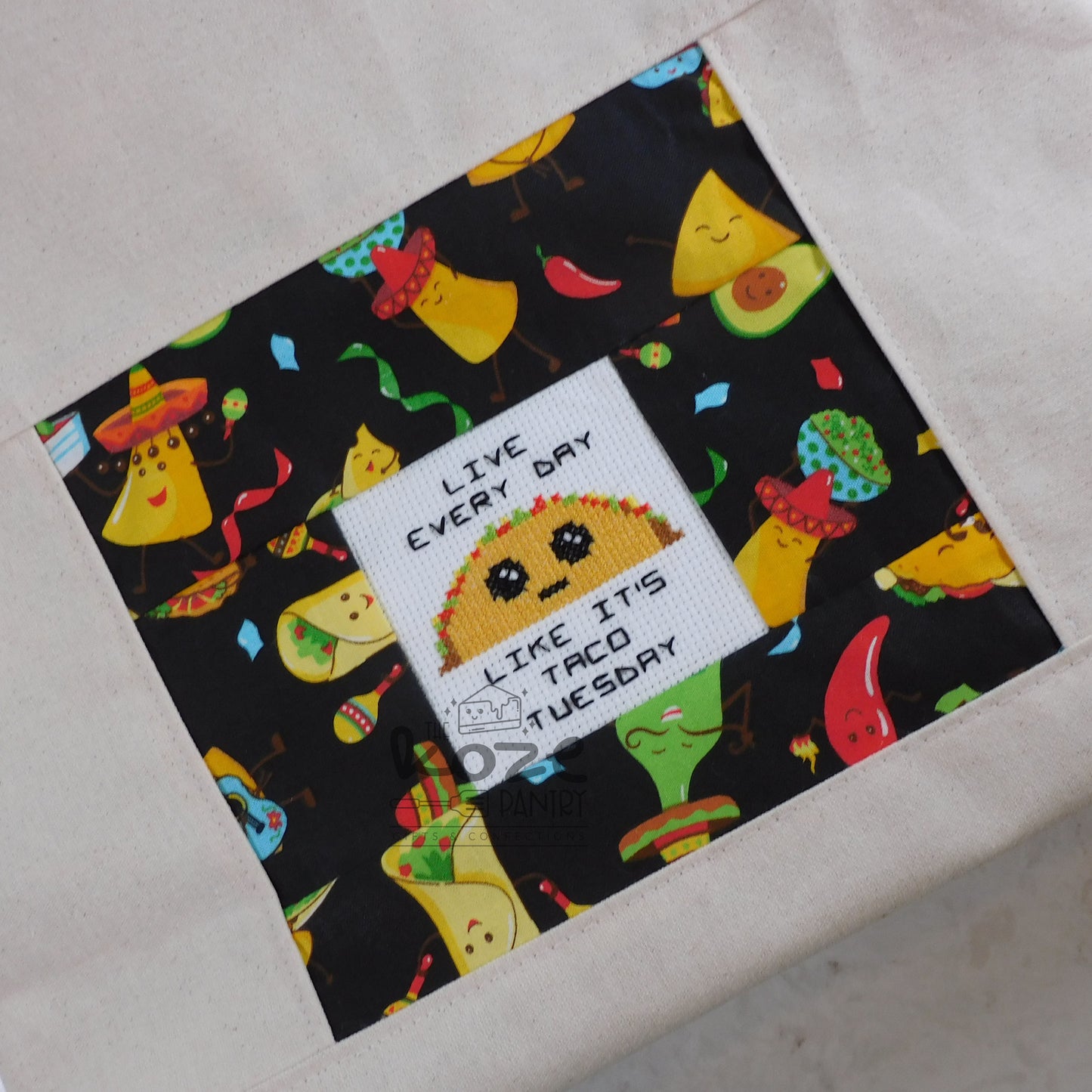 Cross Stitch Taco Tote