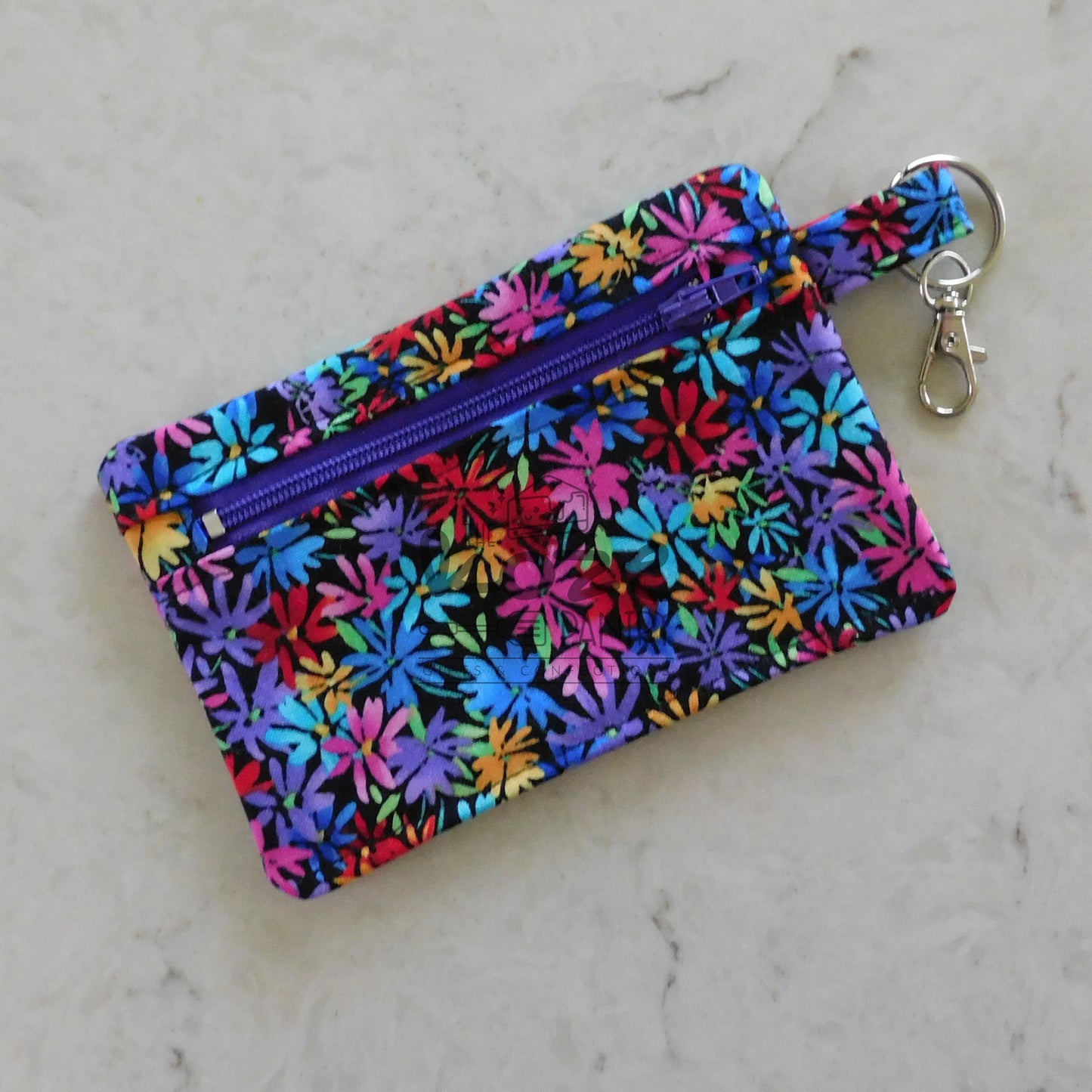 Floral Keychain Zipper Pouches