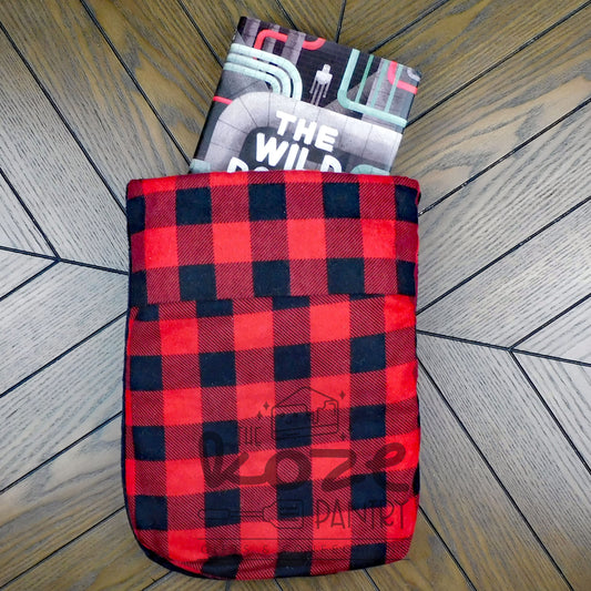 Winter Plaid Book Pouch