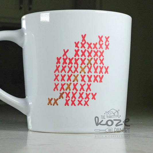 Cross Stitch Fall Leaves 17.8 oz Mug