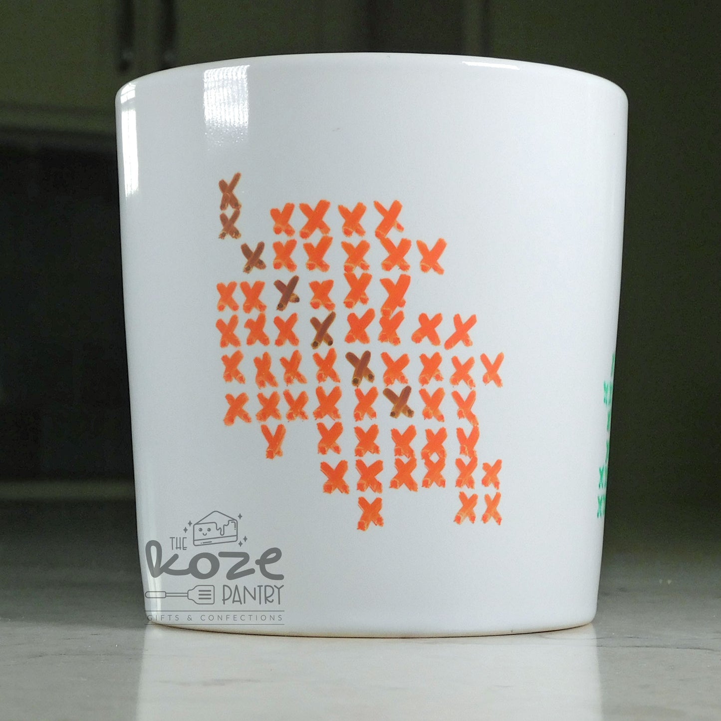 Cross Stitch Fall Leaves 17.8 oz Mug