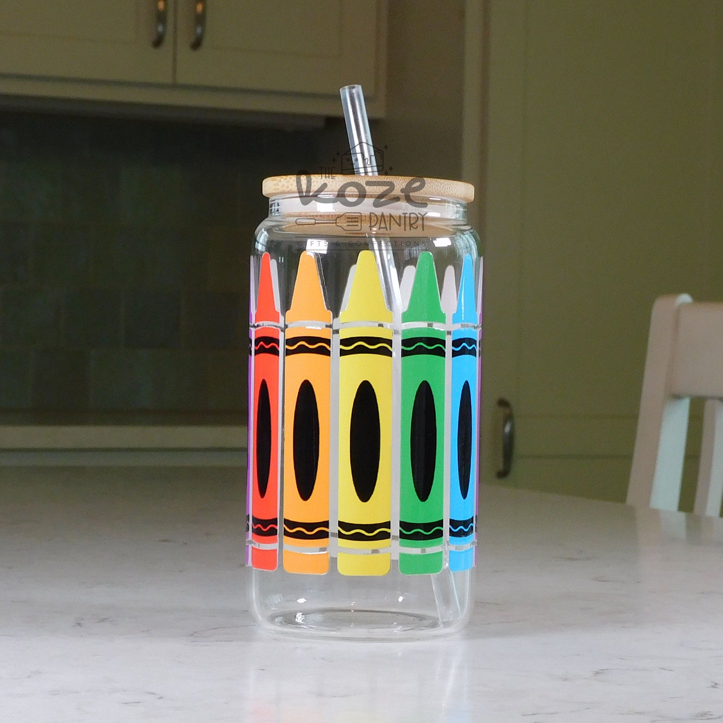 Crayons 16 oz Glass Can