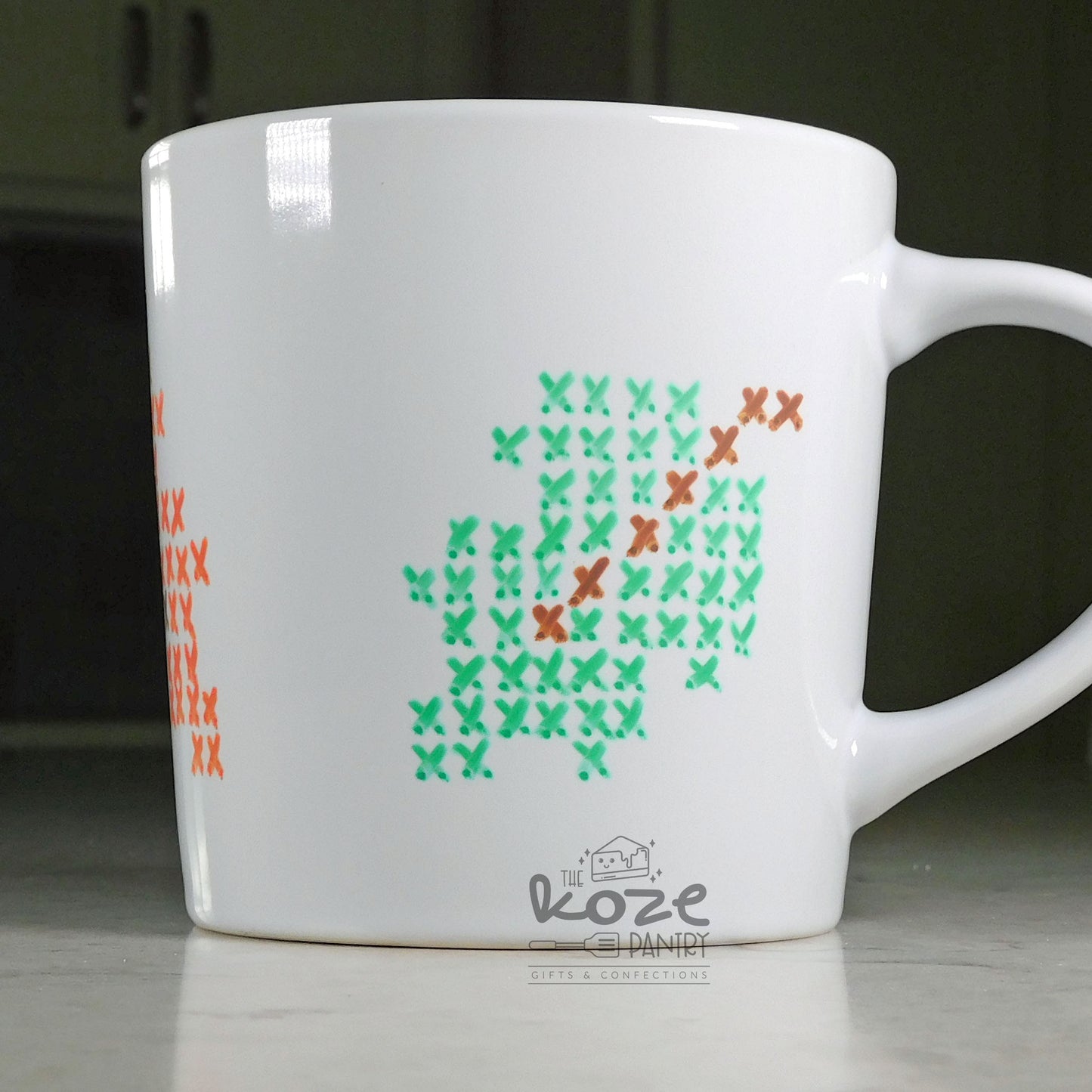 Cross Stitch Fall Leaves 17.8 oz Mug