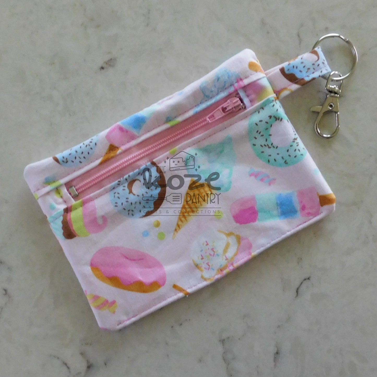 Food Keychain Zipper Pouches