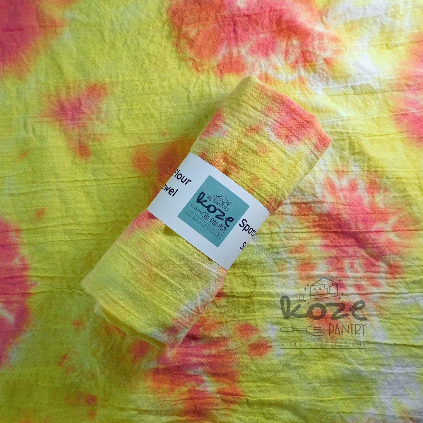 Spotted Sunshine Tie Dye Flour Sack Towel