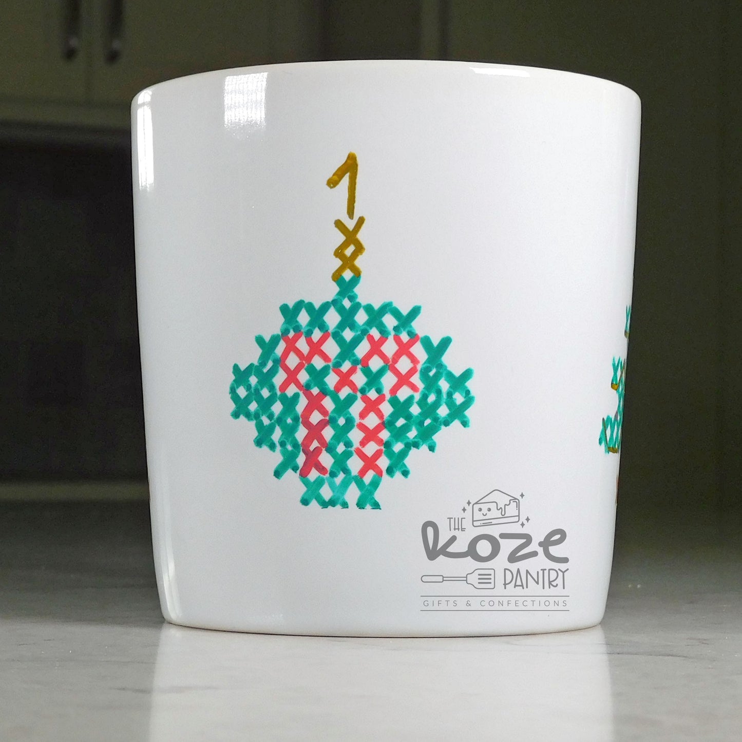 Cross Stitch Christmas Time 17.8 oz Mug