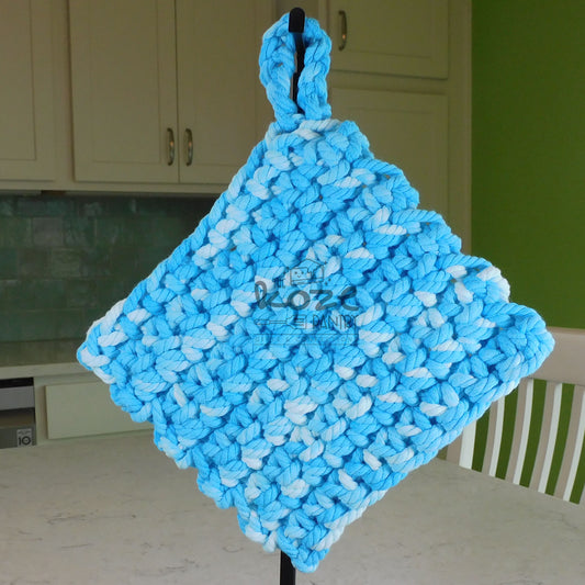 Turquoise Crocheted Trivet