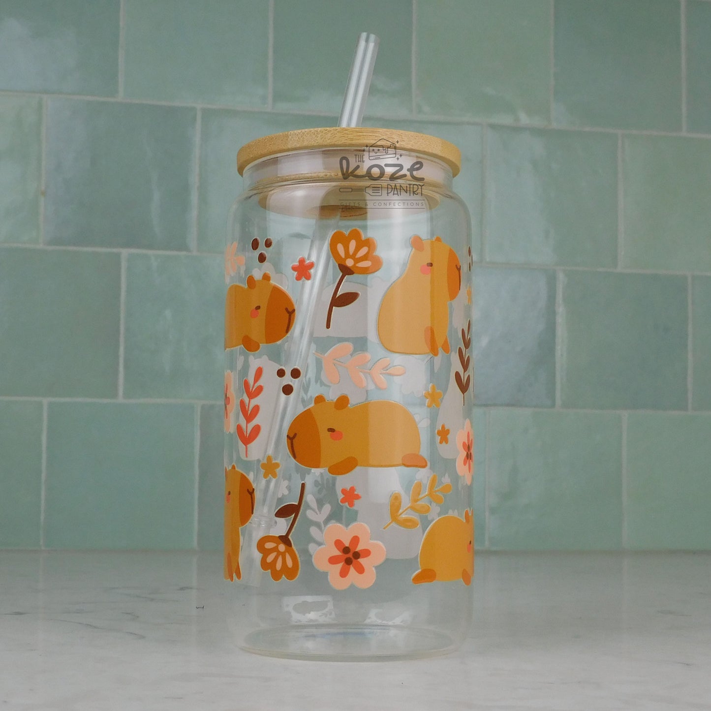 Capybara 16 oz Glass Can