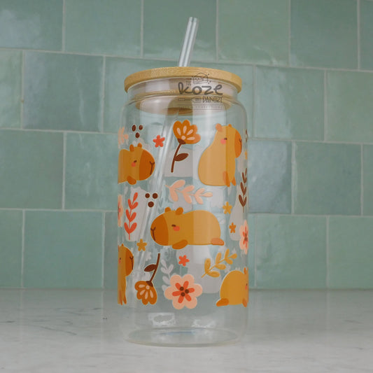 Capybara 16 oz Glass Can