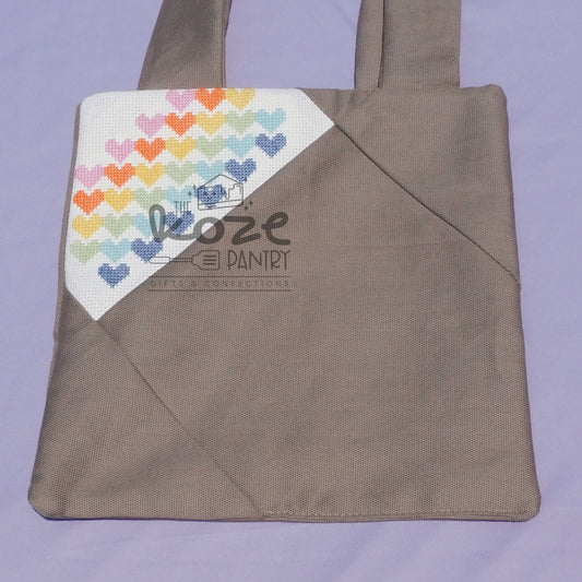 Cross Stitch Hearts Tote