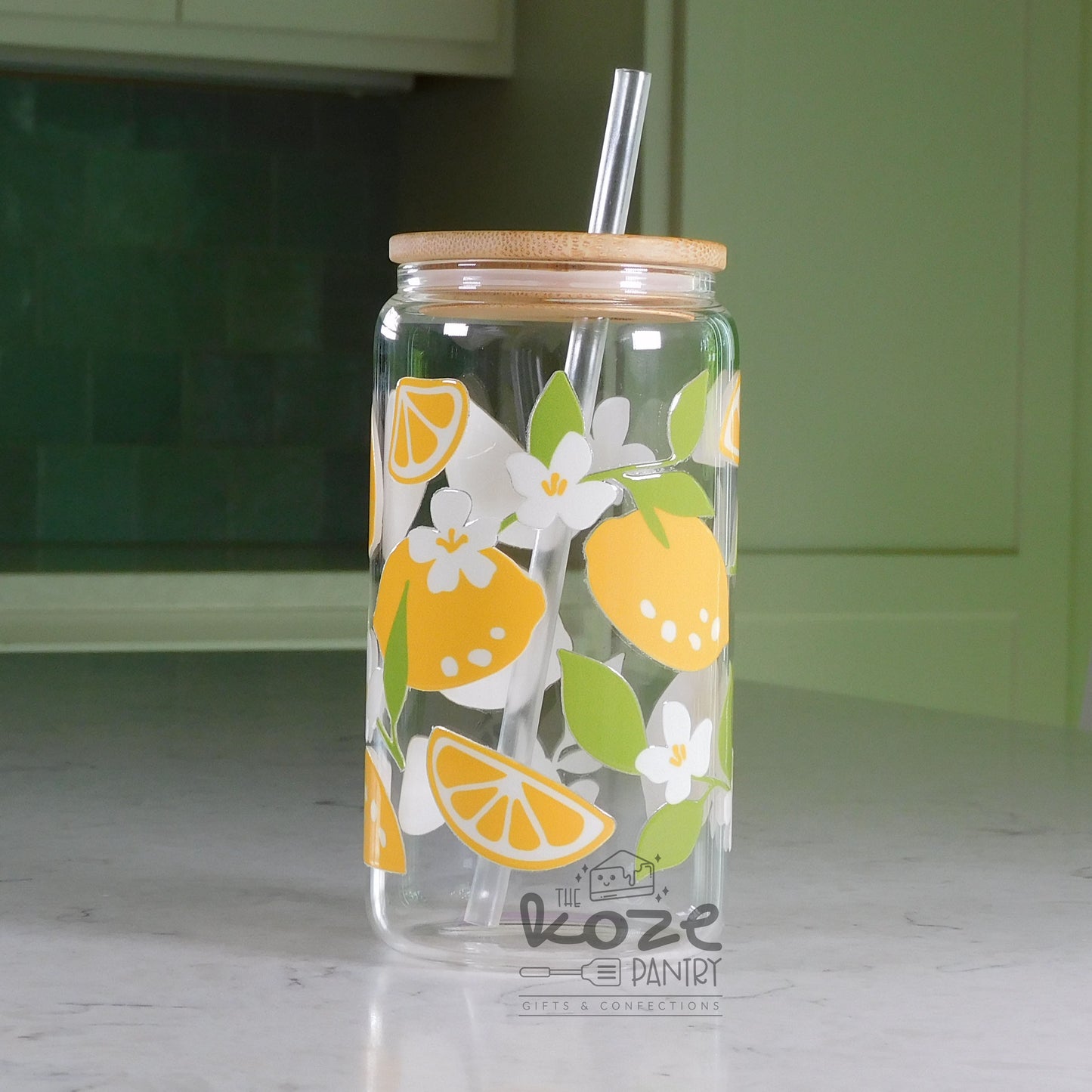 Lemon 16 oz Glass Can