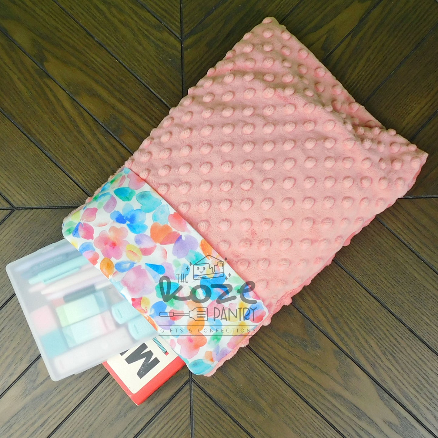 Pink Watercolor Book Pouch
