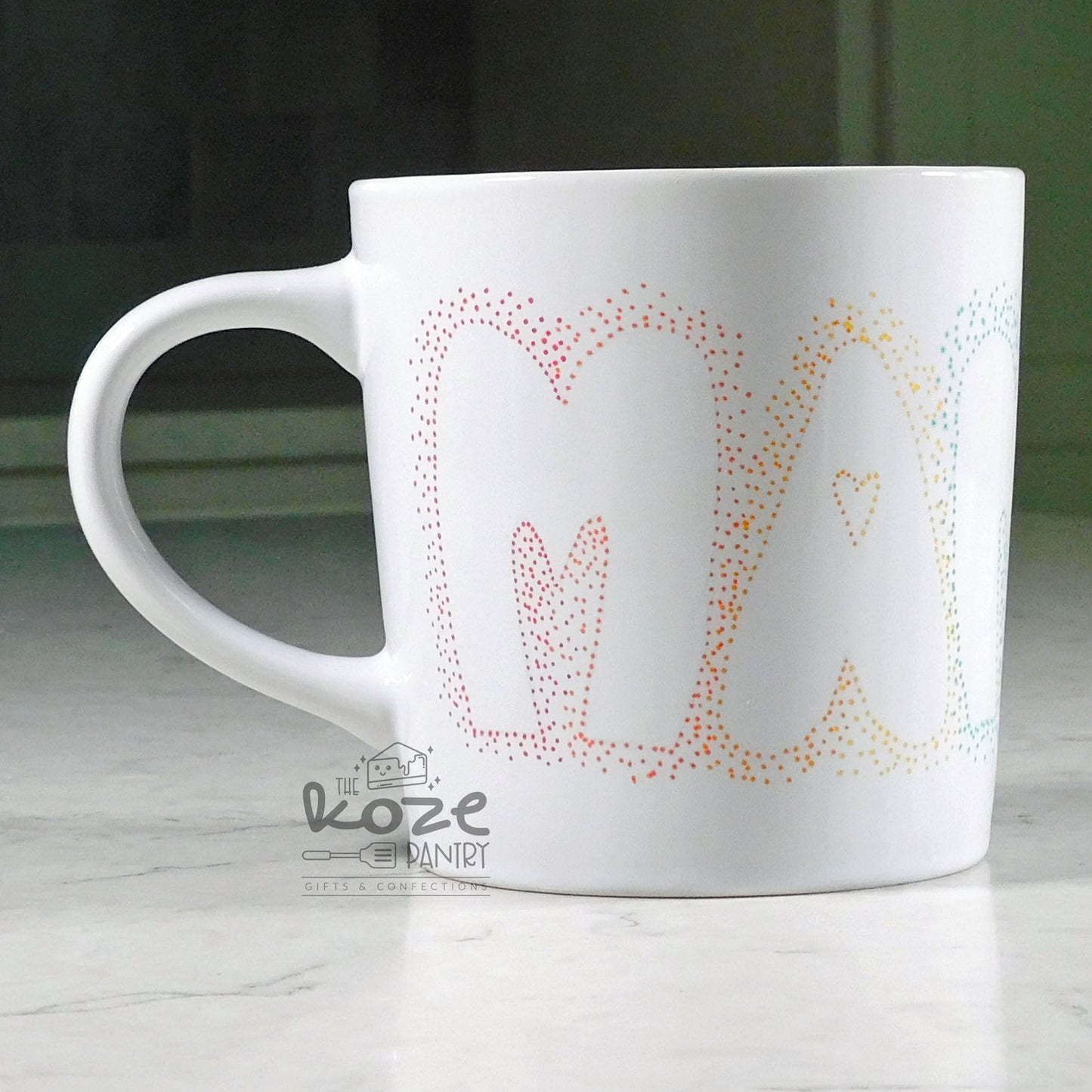 Rainbow Heart Mama 17.8 oz Mug